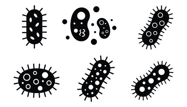 Bacteria vector illustration microorganism cell biology icon