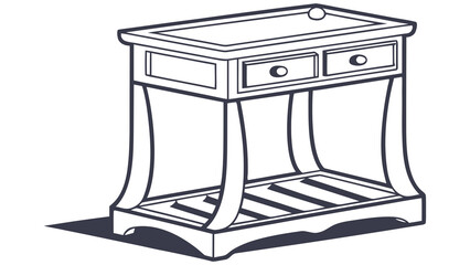 Elegant Wooden Table Illustration Perfect for Home Decor and Interior Design Projects