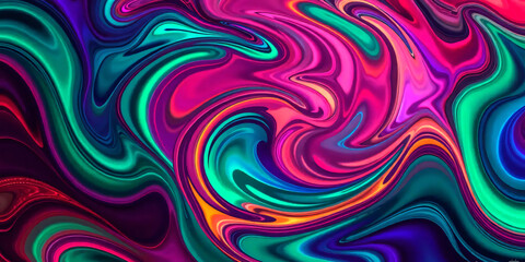 Fototapeta premium Colorful wallpaper texture art painting swirling of vibrant colors, on canvas abstract background design pattern . 