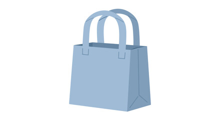 Minimalist Blue Tote Bag on White Background Shopping Fashion and Design Concept green energy