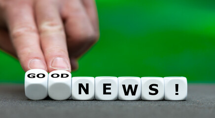 Symbolic image with the text &ldquo;Good News!&rdquo; &ndash; representing positivity, success, uplifting announcements, and encouraging updates that inspire optimism and motivation.