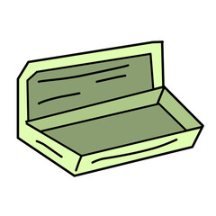 Green pencil case ilustration