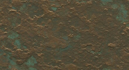 Copper  teal textured stone
