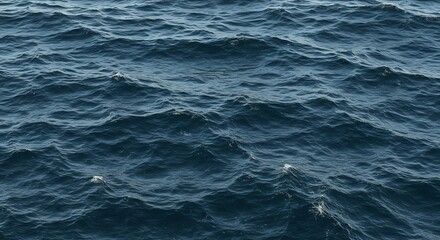 Fototapeta premium Deep blue ocean waves with white foam a textured rippling water surface under natural light