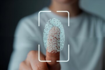 Fingerprint scan authentication technology security access identification biometric system unlock digital id