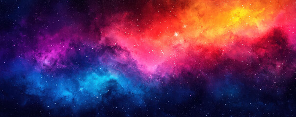 Fototapeta premium Colorful christmas galaxy background with vibrant nebula and sparkling stars creates magical festive atmosphere in outer space