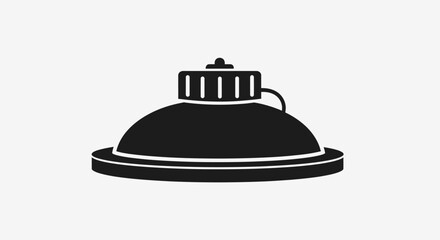 Black silhouette of a canteen with a cap, against a white background.