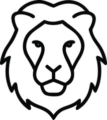 lion head outline vector icon