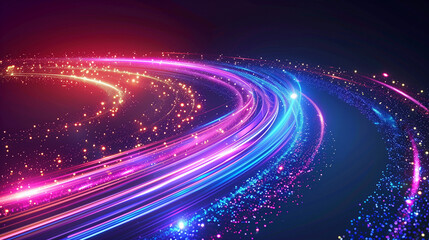 Trail Light Trails and Sparkles in Space