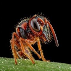 Macro shot of a tiny creature's formidable defensive weapon. A venomous stinger, a potent warning signal in its natural habitat ,outdoors ,wildlife ,sharp