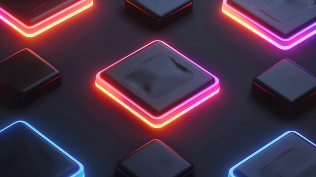 Keyboard Neon-lit Keys
