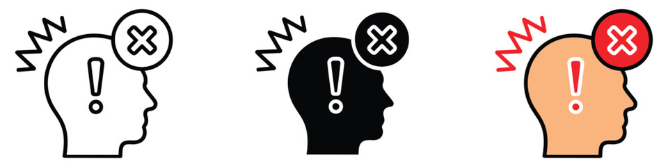 Panic icon vector. confusion and critical thinking symbol. vector illustration.