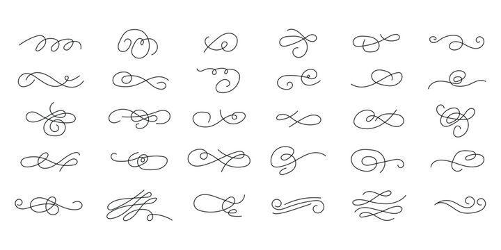 Line flourish swirl icon vector. Elegant decorative calligraphic cursive accents and swirly filigree elements symbol. vector illustration.