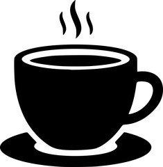 Hot Tea or Coffee Mug with Teabag Icon