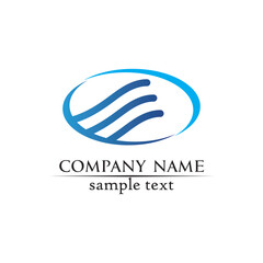 Waves beach logo and symbols template icons app