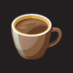 A cup of coffee vector art 