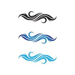 Fototapeta premium Waves beach logo and symbols template icons app