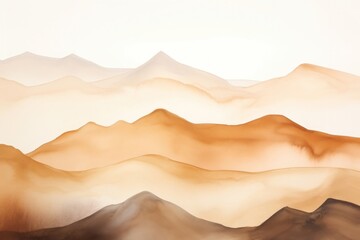 Fototapeta premium Mountain watercolor background backgrounds nature tranquility.