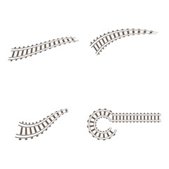 Train tracks vector icon design