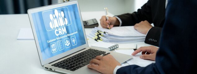 Customer relationship management system on brisk computer for CRM business and enterprise