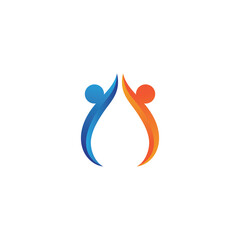 Obraz premium Fun People Healthy Life Logo Template