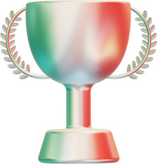 3D trophy iridescent