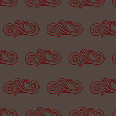 Seamless carving ornament converted textile pattern