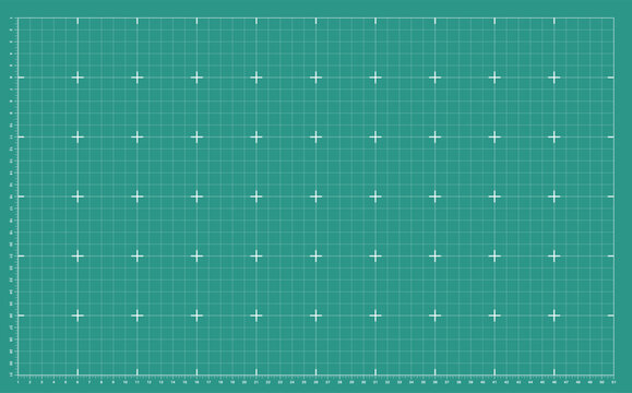 Cutting mat with grid