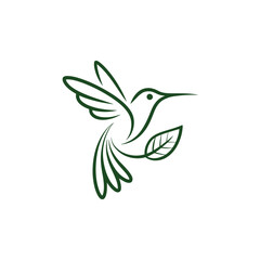 Fototapeta premium Colorful Hummingbird Vector Logo