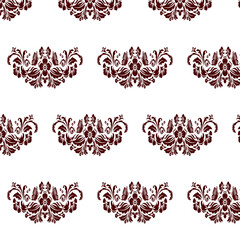 Seamless butterfly floral vintage ornament design