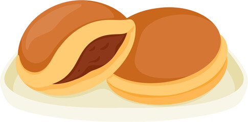 illustration dorayaki