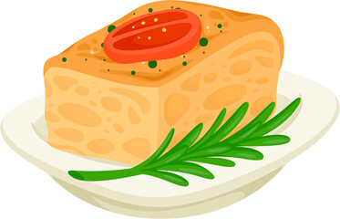 illustration focaccia