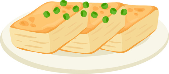 illustration turnip cake