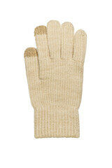Warm Beige Knit Touchscreen Gloves for Cozy Winter and Tech Convenience