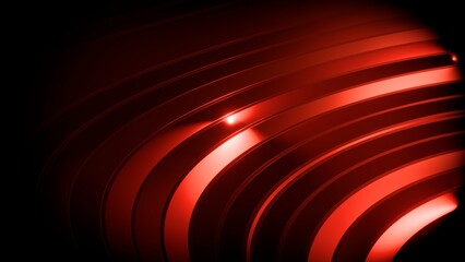 Gradient glass,Futuristic red Metallic 3D Wavy Lines Abstract Background, High-Tech Artificial Intelligence and Digital Data Flow Concept