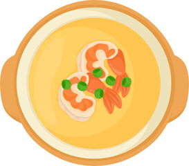 illustration chinese steamed egg