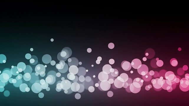 Vibrant and dynamic digital bokeh lights create an ethereal glow, perfect for modern abstract backgrounds and festive overlays in high-resolution media