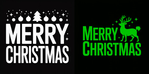 Creative Christmas designs with festive elements and colors