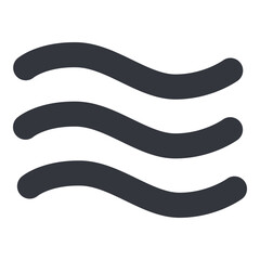 Vector Black Basic Icon - Element of Water Icon