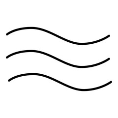 Vector Black Outline Icon - Element of Water Icon.