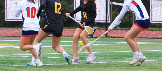 Lacrosse Players in Action during a game