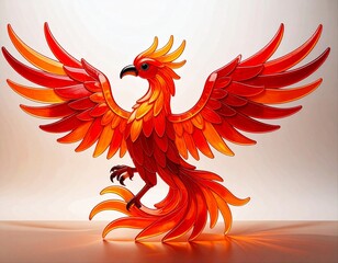 火の鳥　ガラス製