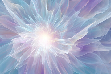 Bright soft gradients spread evenly from the center, visualizing renewal and emotional rejuvenation. The design feels uplifting and pure.