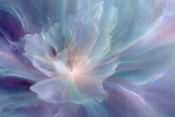 Bright soft gradients spread evenly from the center, visualizing renewal and emotional rejuvenation. The design feels uplifting and pure.