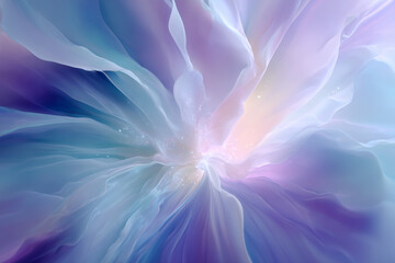 Bright soft gradients spread evenly from the center, visualizing renewal and emotional rejuvenation. The design feels uplifting and pure.