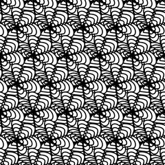 Fototapeta premium Seamless Black and White Wave Pattern