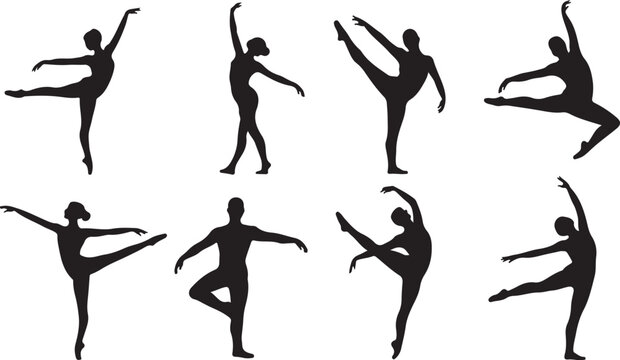 Ballet Dancers Silhouettes Collection - Powered by Adobe