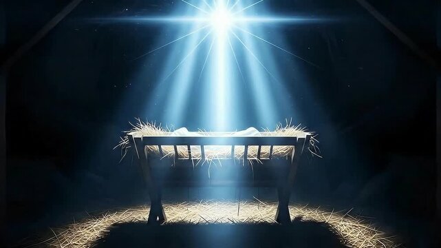 Experience the wonder of Christmas with this luminous manger scene and the brilliance of the Bethlehem star shining brightly above