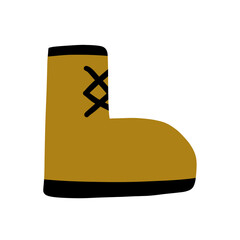brown boots on a transparent background
