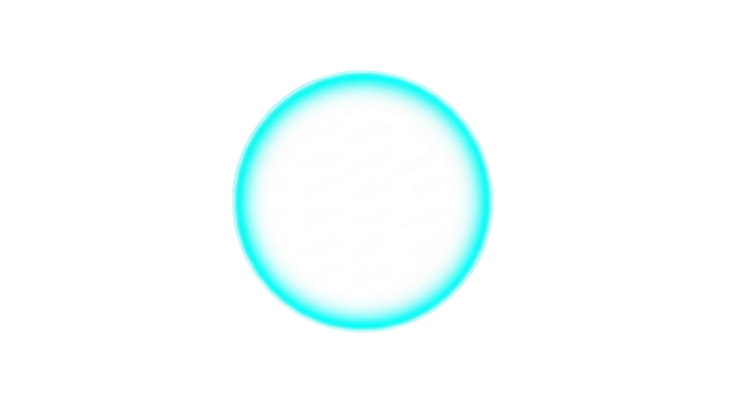 Glowing cyan circle